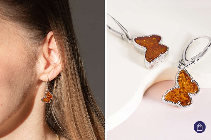 Náušnice s motýlem