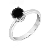 Prsten s černým a bílými diamanty Xela