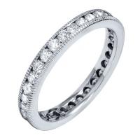 Elegantní diamantový eternity prsten z bílého zlata Kazia