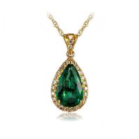 Elegantní přívěsek se smaragdem a diamanty Jovana