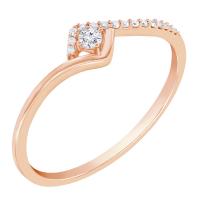 Zlatý zásnubní prsten s lab-grown diamanty Anthia