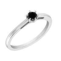 Zásnubní prsten s černým diamantem Rima