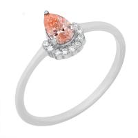 Zásnubní prsten s certifikovaným fancy pink lab-grown diamantem Pallavi