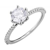 Zdobený zásnubní prsten s lab-grown diamanty Narina