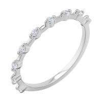 Stříbrný eternity prsten s lab-grown diamanty Khalid