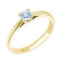 Zásnubní prsten ze zlata s akvamarínem Katya