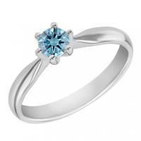 Zásnubní prsten s certifikovaným fancy blue lab-grown diamantem Iravan