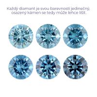 Lab-grown IGI 0.34ct VS2 Fancy Vivid Blue Oval diamant