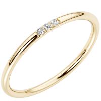 Stříbrný prsten se třemi lab-grown diamanty Sia