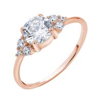 Zásnubní prsten s moissanitem a lab-grown diamanty Agathe