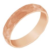 Matný tepaný pánský prsten z růžového zlata Zvezda