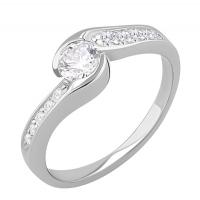 Zásnubní prsten s 0.35ct GIA certifikovaným diamantem Naia