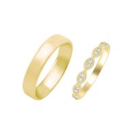Dámský vintage prsten s diamanty a pánský komfortní prsten Talita