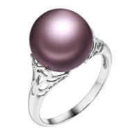 Zlatý prsten s fialovou perlou Maru