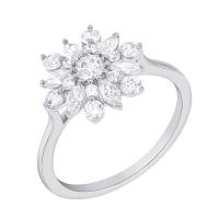 Prsten s diamantovou květinou Yuriy
