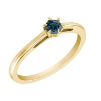 Zásnubní prsten s modrým diamantem Rima