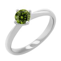 Zásnubní prsten se zeleným diamantem Mahiya
