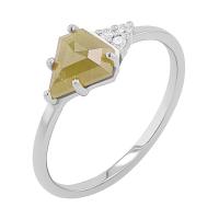 Zlatý prsten s pentagon salt and pepper diamantem Emilija