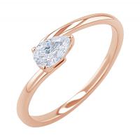Atypický zásnubní prsten s pear diamantem Hazel