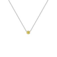 Minimalistický náhrdelník se žlutým diamantem Glosie