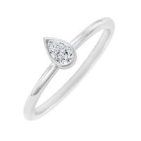 Minimalistický prsten s pear diamantem Nunez