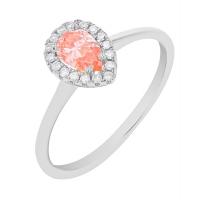 Zásnubní prsten s certifikovaným fancy pink lab-grown diamantem Simone