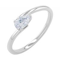Atypický zásnubní prsten s pear diamantem Hazel