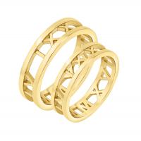 Zlaté snubní prsteny s volbou písmen po obvodu Jomami