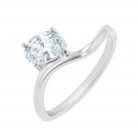 Zásnubní prsten s oválným moissanitem s výběrem velikosti Carrie