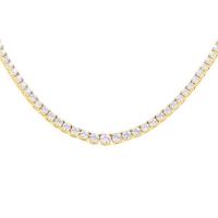 Zlatý tenisový náhrdelník s lab-grown diamanty Sharap