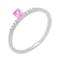 Zásnubní prsten s růžovým safírem a diamanty Terry