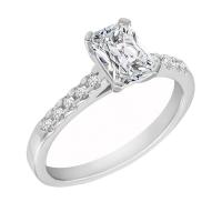 Zásnubní prsten s emerald diamantem Lonia