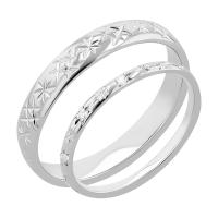 Platinové snubní prsteny plné hvězd s diamanty Mirias