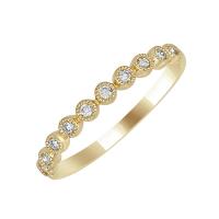Zlatý eternity prsten vykládaný diamanty Danel