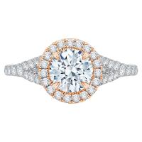 Zásnubní prsten v halo stylu s lab-grown diamanty Tribeca