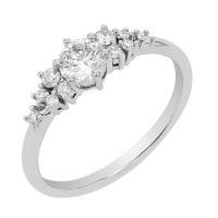 Romantický zásnubní prsten s diamanty Donell