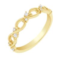 Romantický eternity prsten s lab-grown diamanty Ellwood