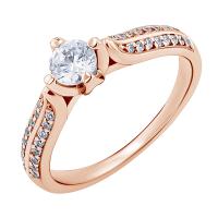 Zásnubní prsten s moissanitem a lab-grown diamanty Katynie