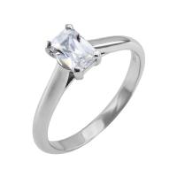 Zásnubní prsten s emerald lab-grown diamantem Bukka