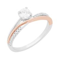 Atypický zásnubní prsten s 0.45ct GIA certifikovaným diamantem Ealair